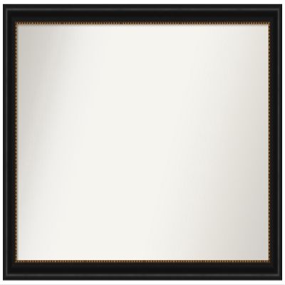 Amanti Art Black Bathroom Mirror for Over Sink, 30x44 Custom Made Manhattan Black Rectangle Vanity Mirror, X-Large Traditional Wood Frame, Hangs Horizonally and Vertically, Wall Decor