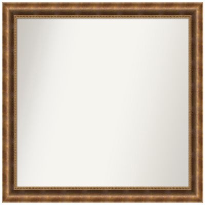 Amanti Art Bronze Bathroom Mirror for Over Sink, 37x41 Custom Made Manhattan Bronze Rectangle Vanity Mirror, X-Large Traditional Wood Frame, Hangs Horizonally and Vertically, Wall Decor