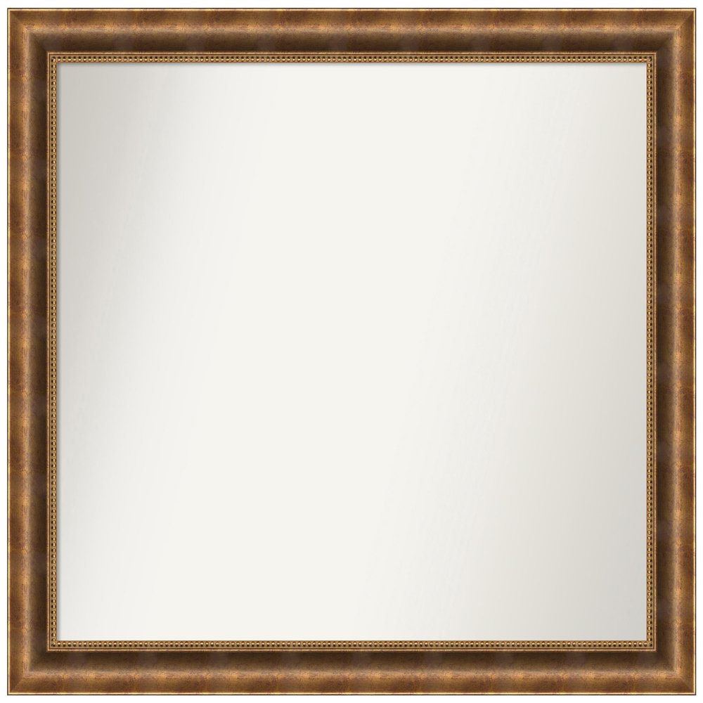 Amanti Art Bronze Bathroom Mirror for Over Sink, 37x41 Custom Made Manhattan Bronze Rectangle Vanity Mirror, X-Large Traditional Wood Frame, Hangs Horizonally and Vertically, Wall Decor