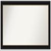 Amanti Art Black Bathroom Mirror for Over Sink, 25x50 Custom Made Manhattan Black Rectangle Vanity Mirror, Oversize Traditional Wood Frame, Hangs Horizonally and Vertically, Wall Decor view 1