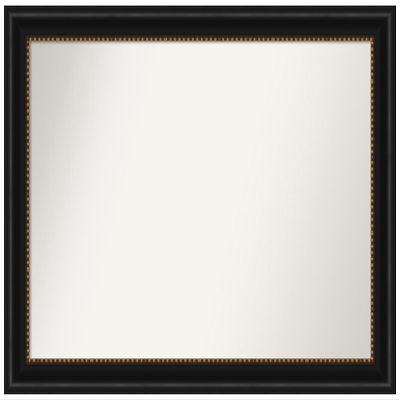 Amanti Art Black Bathroom Mirror for Over Sink, 24x34 Custom Made Manhattan Black Rectangle Vanity Mirror, Large Traditional Wood Frame, Hangs Horizonally and Vertically, Wall Decor