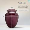 Geturns Embrace Adult Personalized Picture Cremation Urns for Human Ashes I Large Photo Cherry Purple Funeral Urn for Men and Women I 200 lbs view 3
