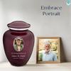 Geturns Embrace Adult Personalized Picture Cremation Urns for Human Ashes I Large Photo Cherry Purple Funeral Urn for Men and Women I 200 lbs view 4