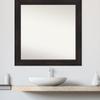Amanti Art Brown Bathroom Mirror for Over Sink, 34x34 Custom Made Furniture Espresso Square Vanity Mirror, Large Casual Wood Frame, Hangs Horizonally and Vertically, Wall Decor view 4