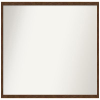 Amanti Art Brown Bathroom Mirror for Over Sink, 21x37 Custom Made Carlisle Brown Narrow Rectangle Vanity Mirror, Large Country Rustic Wood Frame, Hangs Horizonally and Vertically, Wall Decor