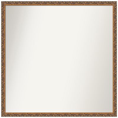 Amanti Art Bronze Bathroom Mirror for Over Sink, 33x34 Custom Made Antique Bronze Rectangle Vanity Mirror, Large Traditional Wood Frame, Hangs Horizonally and Vertically, Wall Decor