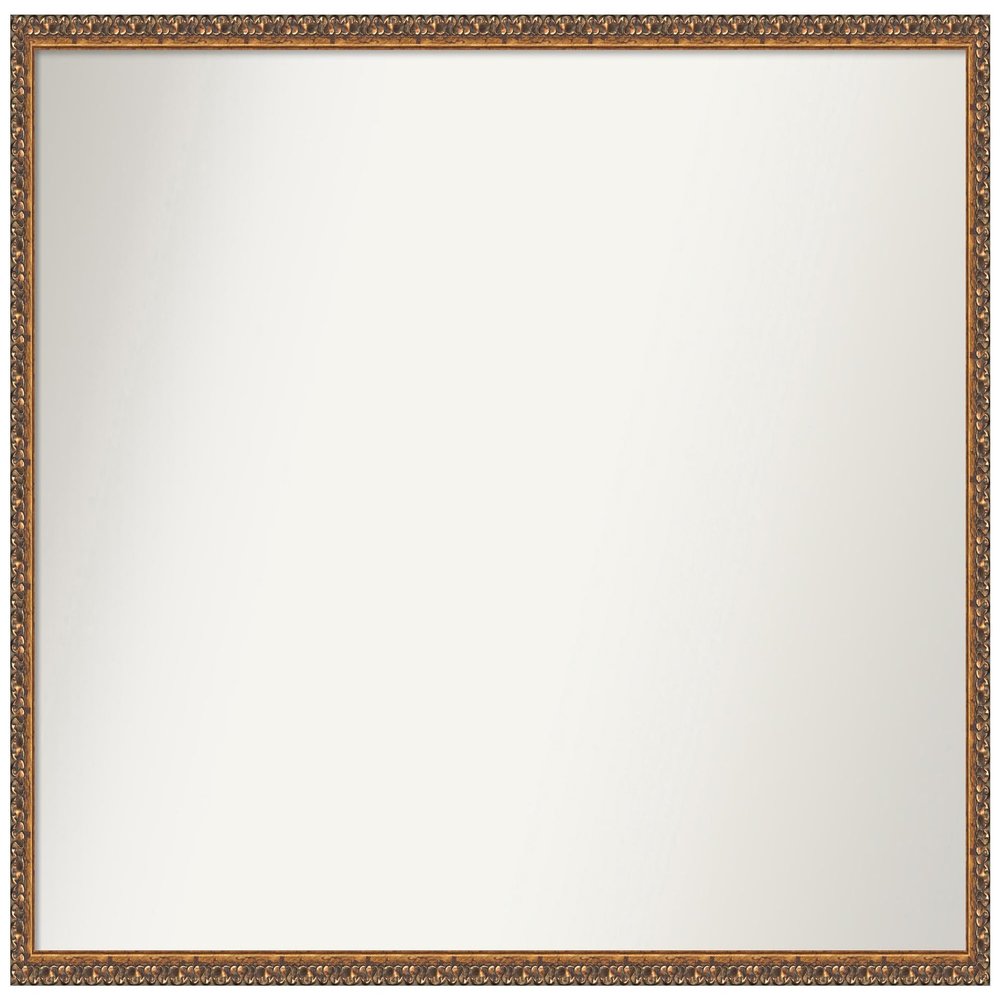 Amanti Art Bronze Bathroom Mirror for Over Sink, 33x48 Custom Made Antique Bronze Rectangle Vanity Mirror, Oversize Traditional Wood Frame, Hangs Horizonally and Vertically, Wall Decor