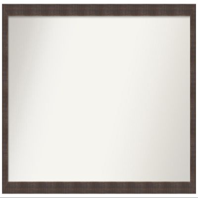 Amanti Art Brown Bathroom Mirror for Over Sink, 23x48 Custom Made Whiskey Brown Rustic Rectangle Vanity Mirror, Oversize Country Rustic Wood Frame, Hangs Horizonally and Vertically, Wall Decor
