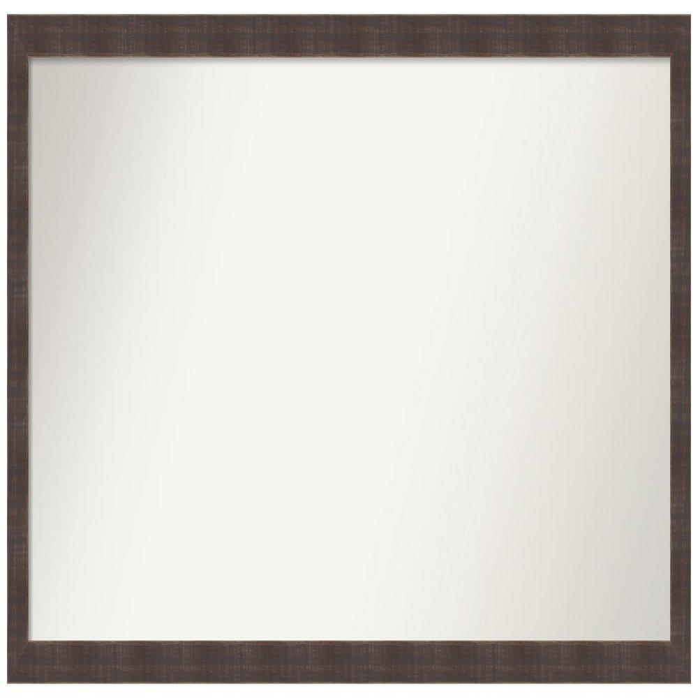 Amanti Art Brown Bathroom Mirror for Over Sink, 23x48 Custom Made Whiskey Brown Rustic Rectangle Vanity Mirror, Oversize Country Rustic Wood Frame, Hangs Horizonally and Vertically, Wall Decor