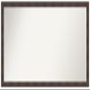 Amanti Art Brown Bathroom Mirror for Over Sink, 23x48 Custom Made Whiskey Brown Rustic Rectangle Vanity Mirror, Oversize Country Rustic Wood Frame, Hangs Horizonally and Vertically, Wall Decor view 1
