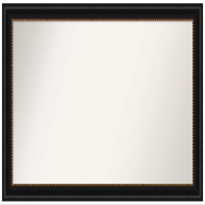 Amanti Art Black Bathroom Mirror for Over Sink, 25x42 Custom Made Manhattan Black Rectangle Vanity Mirror, Large Traditional Wood Frame, Hangs Horizonally and Vertically, Wall Decor