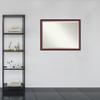 Amanti Art Brown Bathroom Mirror for Over Sink, 33x43 Rubino Cherry Scoop Rectangle Vanity Mirror, X-Large Traditional Wood Frame, Hangs Horizonally and Vertically, Bathroom Wall Decor, Beveled Edge view 4