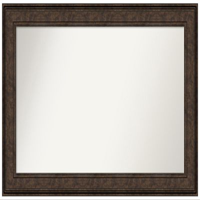 Amanti Art Bronze Bathroom Mirror for Over Sink, 26x44 Custom Made Ridge Bronze Rectangle Vanity Mirror, Large Traditional Wood Frame, Hangs Horizonally and Vertically, Wall Decor