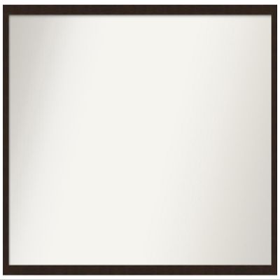 Amanti Art Brown Bathroom Mirror for Over Sink, 21x37 Custom Made Carlisle Espresso Narrow Rectangle Vanity Mirror, Large Country Rustic Wood Frame, Hangs Horizonally and Vertically, Wall Decor