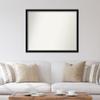 Amanti Art Black Bathroom Mirror for Over Sink, 35x43 Custom Made Eva Black Silver Narrow Rectangle Vanity Mirror, X-Large Modern Wood Frame, Hangs Horizonally and Vertically, Wall Decor view 4