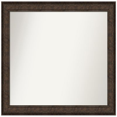 Amanti Art Bronze Bathroom Mirror for Over Sink, 35x42 Custom Made Ridge Bronze Rectangle Vanity Mirror, X-Large Traditional Wood Frame, Hangs Horizonally and Vertically, Wall Decor