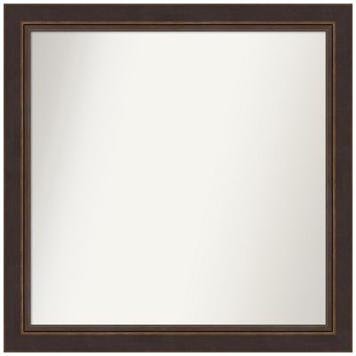 Amanti Art Bronze Bathroom Mirror for Over Sink, 31x32 Custom Made Lara Bronze Rectangle Vanity Mirror, Large Traditional Wood Frame, Hangs Horizonally and Vertically, Wall Decor