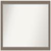 Amanti Art Brown Bathroom Mirror for Over Sink, 26x41 Custom Made Eva Brown Narrow Rectangle Vanity Mirror, Large Country Rustic Wood Frame, Hangs Horizonally and Vertically, Wall Decor view 1