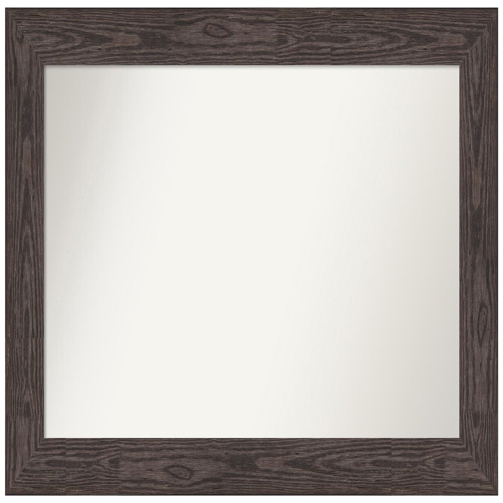 Amanti Art Black Bathroom Mirror for Over Sink, 28x42 Custom Made Bridge Black Rectangle Vanity Mirror, Large Country Rustic Wood Frame, Hangs Horizonally and Vertically, Wall Decor