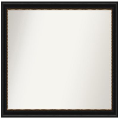 Amanti Art Black Bathroom Mirror for Over Sink, 31x40 Custom Made Manhattan Black Rectangle Vanity Mirror, Large Traditional Wood Frame, Hangs Horizonally and Vertically, Wall Decor