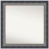 Amanti Art Silver Bathroom Mirror for Over Sink, 32x32 Quicksilver Scoop Square Vanity Mirror, Large Casual Wood Frame, Hangs Horizonally and Vertically, Bathroom Wall Decor, Non-Beveled Edge view 1