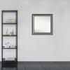 Amanti Art Silver Bathroom Mirror for Over Sink, 32x32 Quicksilver Scoop Square Vanity Mirror, Large Casual Wood Frame, Hangs Horizonally and Vertically, Bathroom Wall Decor, Non-Beveled Edge view 4