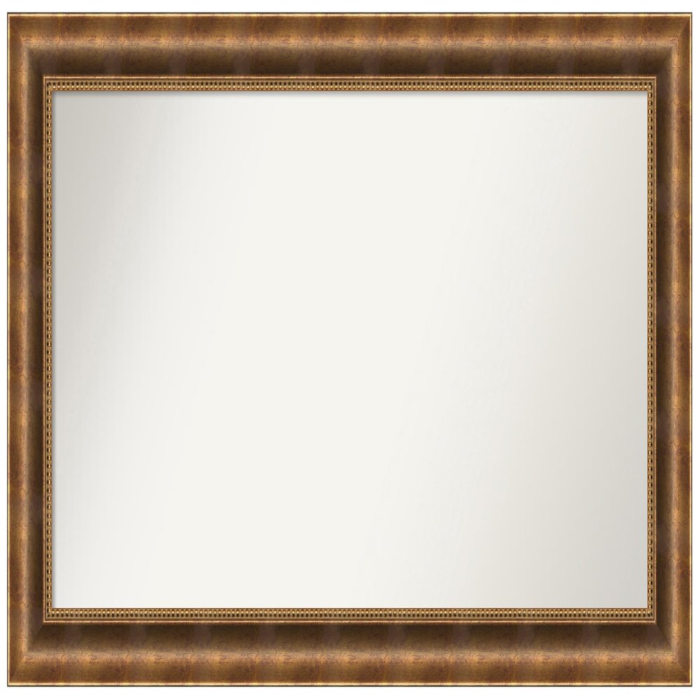 Amanti Art Bronze Bathroom Mirror for Over Sink, 25x45 Custom Made Manhattan Bronze Rectangle Vanity Mirror, Large Traditional Wood Frame, Hangs Horizonally and Vertically, Wall Decor