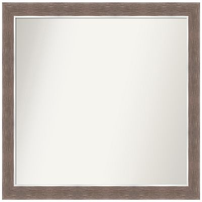 Amanti Art Brown Bathroom Mirror for Over Sink, 25x29 Custom Made Noble Mocha Rectangle Vanity Mirror, Medium Casual Wood Frame, Hangs Horizonally and Vertically, Wall Decor