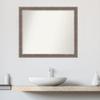 Amanti Art Brown Bathroom Mirror for Over Sink, 25x29 Custom Made Noble Mocha Rectangle Vanity Mirror, Medium Casual Wood Frame, Hangs Horizonally and Vertically, Wall Decor view 4