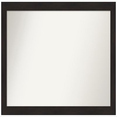 Amanti Art Brown Bathroom Mirror for Over Sink, 26x42 Custom Made Furniture Espresso Narrow Rectangle Vanity Mirror, Large Casual Wood Frame, Hangs Horizonally and Vertically, Wall Decor