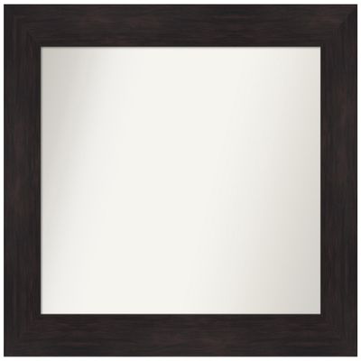 Amanti Art Brown Bathroom Mirror for Over Sink, 26x30 Custom Made Furniture Espresso Rectangle Vanity Mirror, Medium Casual Wood Frame, Hangs Horizonally and Vertically, Wall Decor