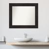 Amanti Art Brown Bathroom Mirror for Over Sink, 26x30 Custom Made Furniture Espresso Rectangle Vanity Mirror, Medium Casual Wood Frame, Hangs Horizonally and Vertically, Wall Decor view 4