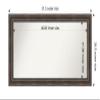 Amanti Art Brown Bathroom Mirror for Over Sink, 26x51 Custom Made Rustic Pine Brown Rectangle Vanity Mirror, Oversize Country Rustic Wood Frame, Hangs Horizonally and Vertically, Wall Decor view 4