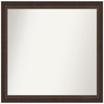 Amanti Art Bronze Bathroom Mirror for Over Sink, 33x40 Custom Made Lara Bronze Rectangle Vanity Mirror, X-Large Traditional Wood Frame, Hangs Horizonally and Vertically, Wall Decor