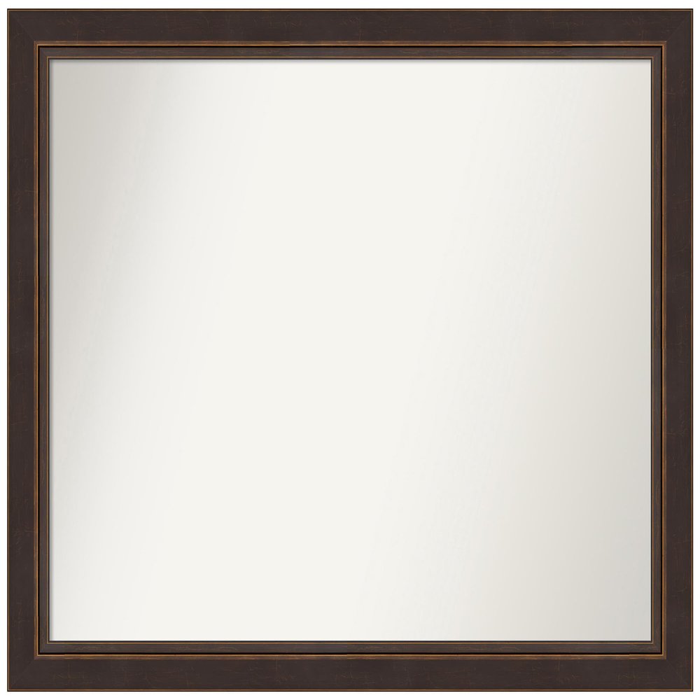 Amanti Art Bronze Bathroom Mirror for Over Sink, 33x40 Custom Made Lara Bronze Rectangle Vanity Mirror, X-Large Traditional Wood Frame, Hangs Horizonally and Vertically, Wall Decor