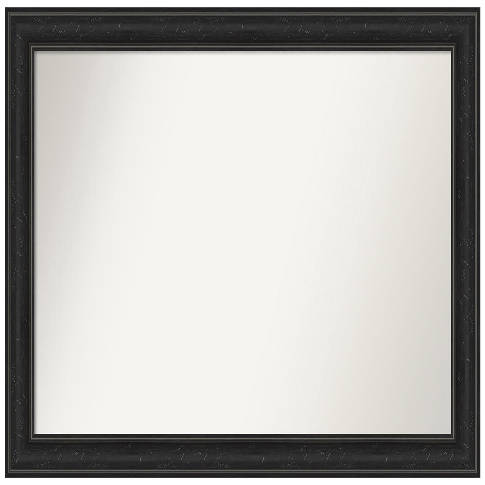 Amanti Art Black Bathroom Mirror for Over Sink, 24x36 Custom Made Shipwreck Black Narrow Rectangle Vanity Mirror, Large Country Rustic Wood Frame, Hangs Horizonally and Vertically, Wall Decor