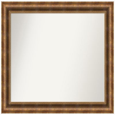 Amanti Art Bronze Bathroom Mirror for Over Sink, 28x35 Custom Made Manhattan Bronze Rectangle Vanity Mirror, Large Traditional Wood Frame, Hangs Horizonally and Vertically, Wall Decor