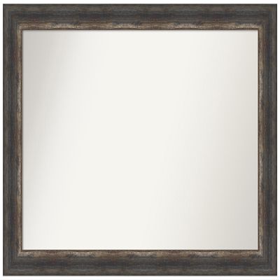 Amanti Art Brown Bathroom Mirror for Over Sink, 30x41 Custom Made Bark Rustic Char Rectangle Vanity Mirror, Large Country Rustic Wood Frame, Hangs Horizonally and Vertically, Wall Decor