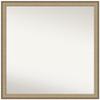 Amanti Art Bronze Bathroom Mirror for Over Sink, 35x35 Custom Made Elegant Brushed Bronze Narrow Square Vanity Mirror, Large Casual Wood Frame, Hangs Horizonally and Vertically, Wall Decor view 1