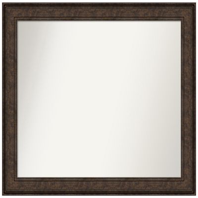 Amanti Art Bronze Bathroom Mirror for Over Sink, 33x40 Custom Made Ridge Bronze Rectangle Vanity Mirror, Large Traditional Wood Frame, Hangs Horizonally and Vertically, Wall Decor