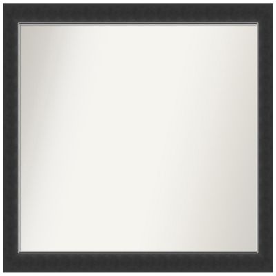 Amanti Art Black Bathroom Mirror for Over Sink, 23x29 Custom Made Corvino Black Narrow Rectangle Vanity Mirror, Medium Modern Wood Frame, Hangs Horizonally and Vertically, Wall Decor