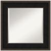 Amanti Art Brown Bathroom Mirror for Over Sink, 28x28 Mezzanine Espresso Square Vanity Mirror, Medium Casual Wood Frame, Hangs Horizonally and Vertically, Bathroom Wall Decor, Beveled Edge view 1