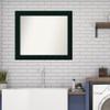 Amanti Art Black Bathroom Mirror for Over Sink, 24x28 Custom Made Tribeca Black Rectangle Vanity Mirror, Medium Modern Wood Frame, Hangs Horizonally and Vertically, Wall Decor view 4