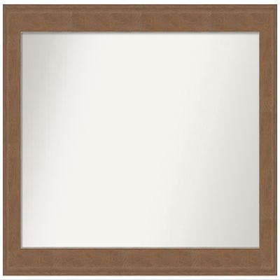 Amanti Art Brown Bathroom Mirror for Over Sink, 25x39 Custom Made Alta Medium Brown Rectangle Vanity Mirror, Large Country Rustic Wood Frame, Hangs Horizonally and Vertically, Wall Decor