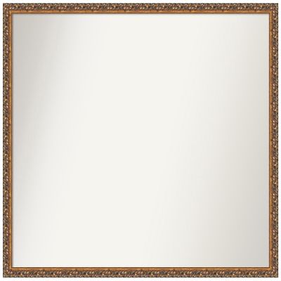 Amanti Art Bronze Bathroom Mirror for Over Sink, 32x36 Custom Made Antique Bronze Rectangle Vanity Mirror, Large Traditional Wood Frame, Hangs Horizonally and Vertically, Wall Decor