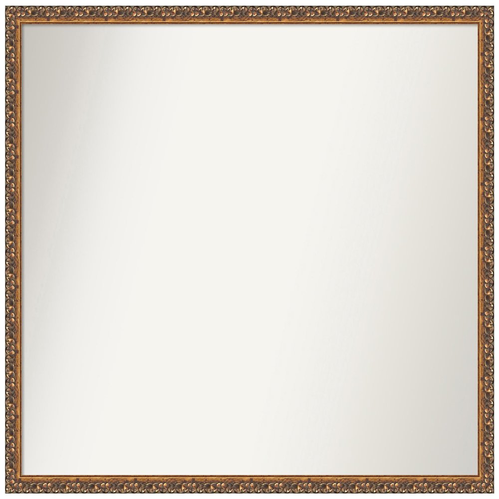 Amanti Art Bronze Bathroom Mirror for Over Sink, 32x36 Custom Made Antique Bronze Rectangle Vanity Mirror, Large Traditional Wood Frame, Hangs Horizonally and Vertically, Wall Decor