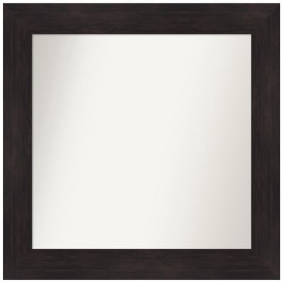 Amanti Art Brown Bathroom Mirror for Over Sink, 28x30 Custom Made Furniture Espresso Rectangle Vanity Mirror, Medium Casual Wood Frame, Hangs Horizonally and Vertically, Wall Decor