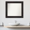 Amanti Art Brown Bathroom Mirror for Over Sink, 28x30 Custom Made Furniture Espresso Rectangle Vanity Mirror, Medium Casual Wood Frame, Hangs Horizonally and Vertically, Wall Decor view 4