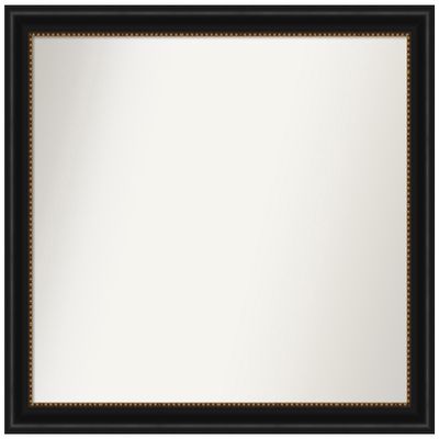 Amanti Art Black Bathroom Mirror for Over Sink, 30x34 Custom Made Manhattan Black Rectangle Vanity Mirror, Large Traditional Wood Frame, Hangs Horizonally and Vertically, Wall Decor