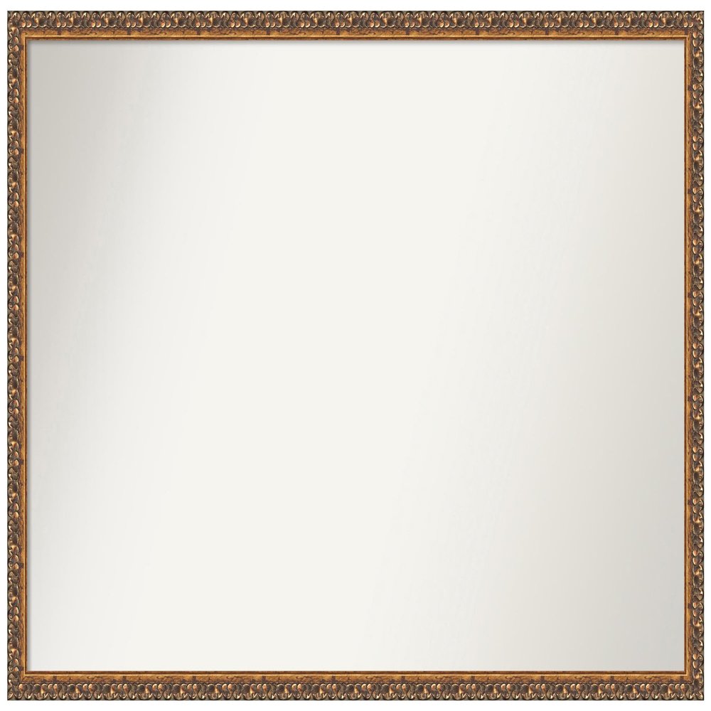 Amanti Art Bronze Bathroom Mirror for Over Sink, 28x42 Custom Made Antique Bronze Rectangle Vanity Mirror, X-Large Traditional Wood Frame, Hangs Horizonally and Vertically, Wall Decor